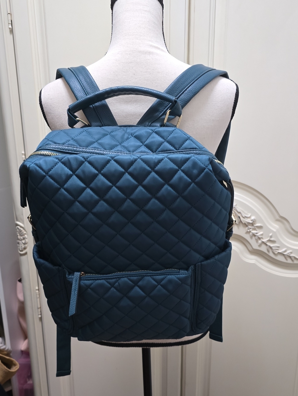 Tommy Bahama Quilted Teal Women's Backpack - Stylish Everyday Bag